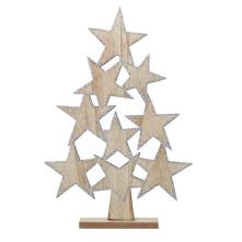 WOODEN STAR TREE CHRISTMAS DECORATION